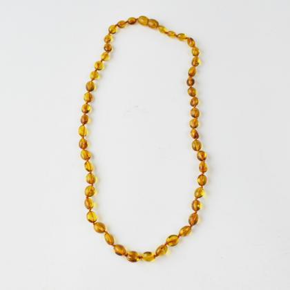 Baltic Amber Necklace | Olive Beads | Genuine..