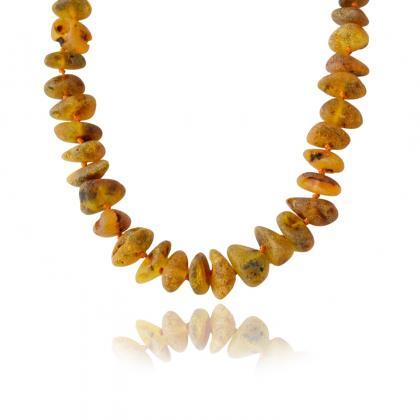 Raw Amber Necklace For Adults | Handmade Natural..