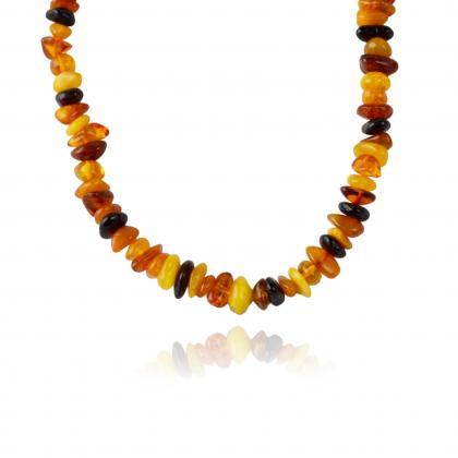 Chips Amber Necklace Multicolour Beads For Women..