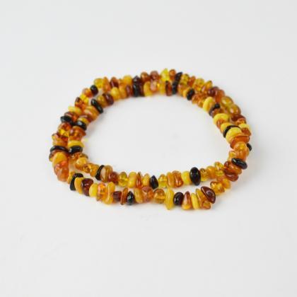 Chips Amber Necklace Multicolour Beads For Women..