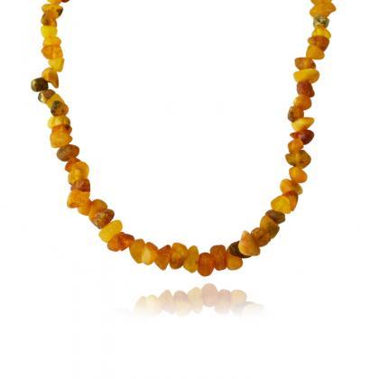 Raw Baltic Amber Necklace For Women 45 Cm Long,..
