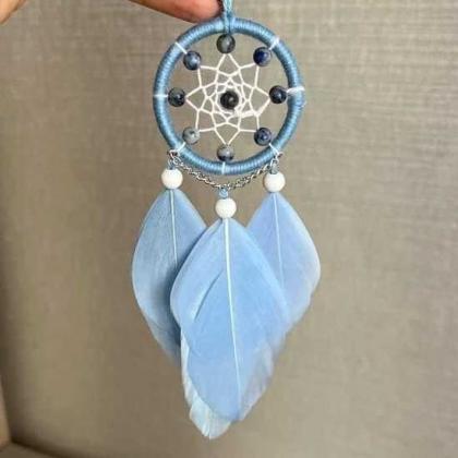 Sodalite Beads With Dream Catcher | Blue Dream..