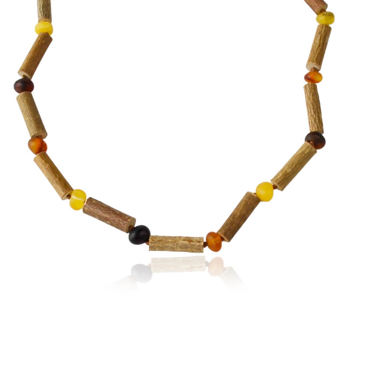 Baltic Amber Necklace For Adults: Men Or Women, Natural Amber Beads, Hazelwood + Amber Uk03
