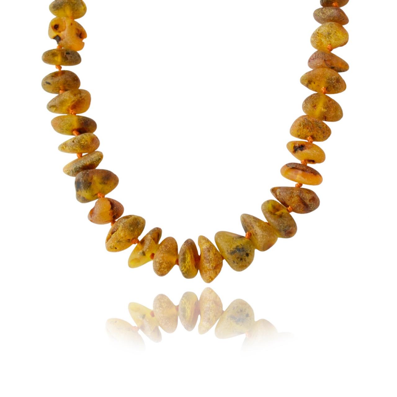 Raw Amber Necklace For Adults | Handmade Natural Amber Beads | Genuine Amber | Maritavita | 5541