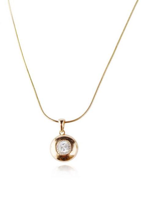 Gold Plated Necklace With Pendant 45 Cm For Birthday Gift Idea Mm16