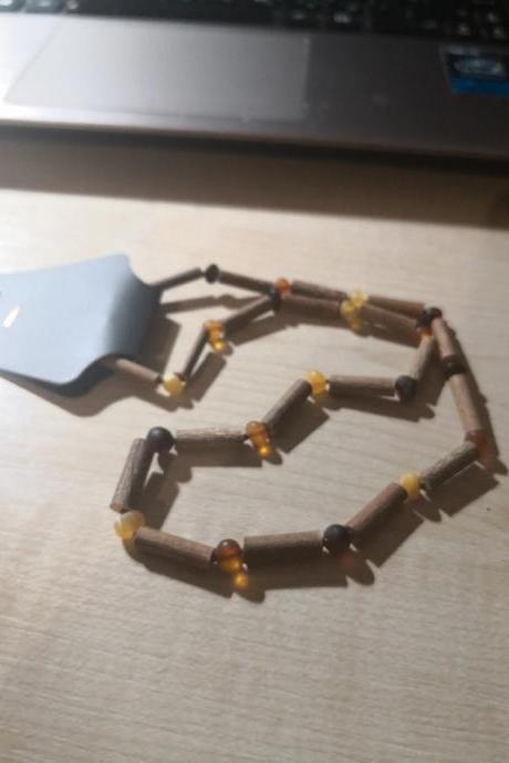 Baltic Amber Necklace For Adults: Men Or Women, Natural Amber Beads, Hazelwood + Amber