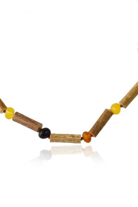 Baltic Amber Necklace For Adults: Men Or Women, Natural Amber Beads, Hazelwood + Amber Uk03